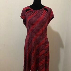 Michael‎ Kors Stripe Stretch Flare Dress